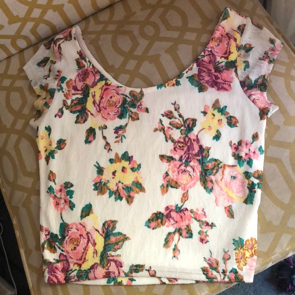 Cute candies lace crop
